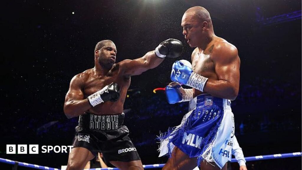 Daniel Dubois vs Fabio Wardley: Heavyweight world title rematch to take place in London Daniel Dubois lands a jab on Fabio Wardley