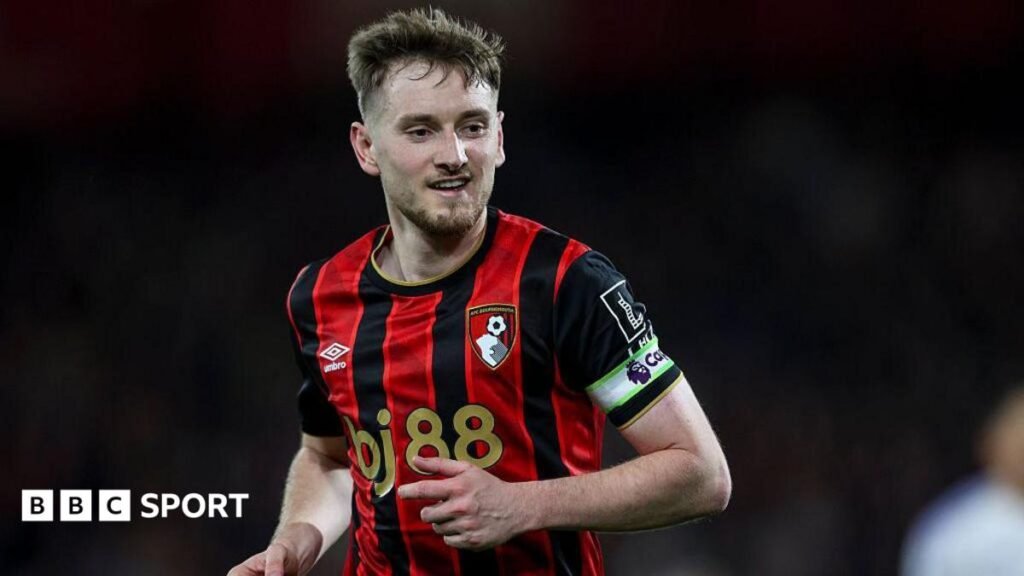 David Brooks in action for Bournemouth against Leeds United in the Premier League in April 2026.