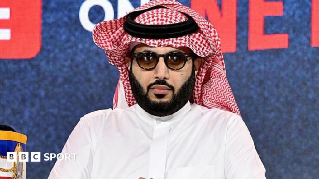 Derby County investment: Deal off as Turki Alalshikh shelves plans Turki Alalshikh on stage in New York City.