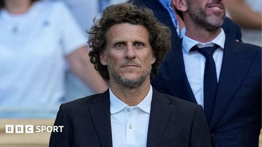 Diego Forlan looks on during Uruguay's game with Cape Verde at the 2026 World Cup