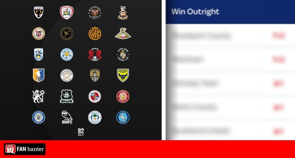 EFL League One Outright Title Winner, Promotion, and Relegation odds EFL League One Outright Title Winner, Promotion, and Relegation odds