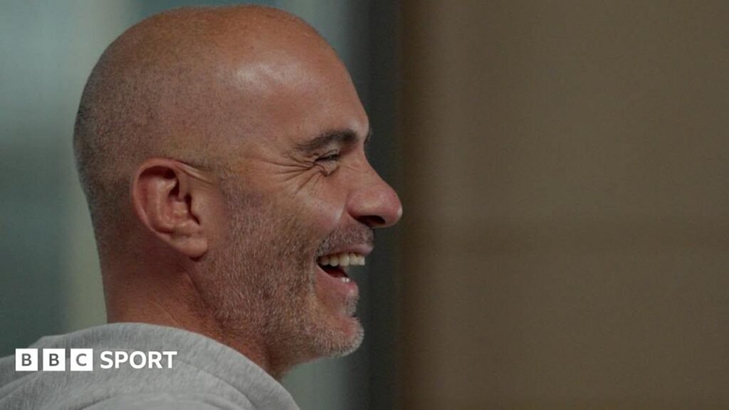 Enzo Maresca laughs