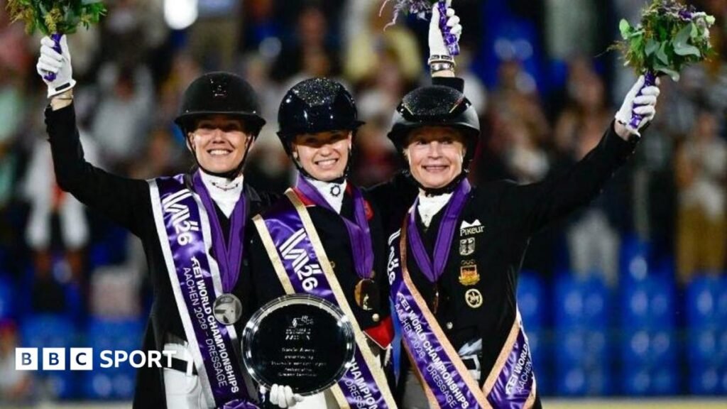 Charlotte Fry on the podium at the 2026