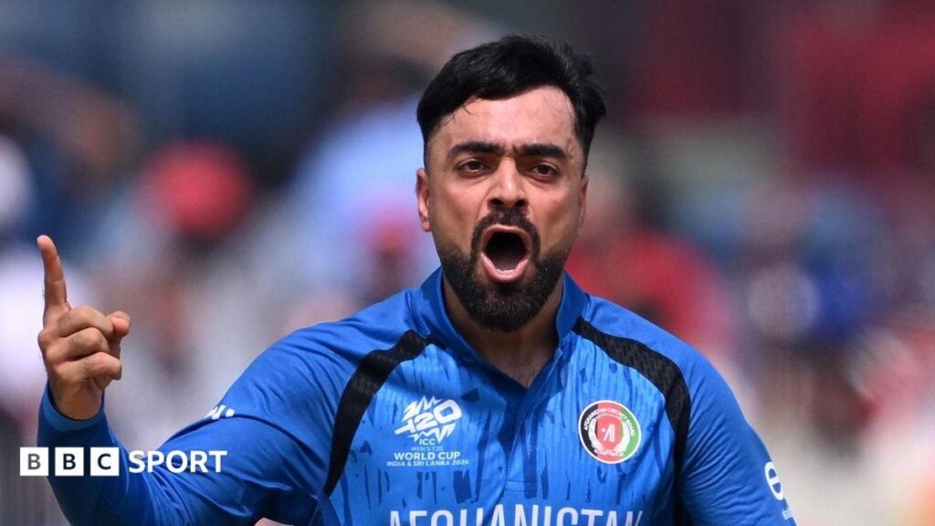 Ireland v Afghanistan: Rashid Khan takes six wickets in big win for tourists Afghanistan leg-spinner Rashid Khan celebrates taking a wicket
