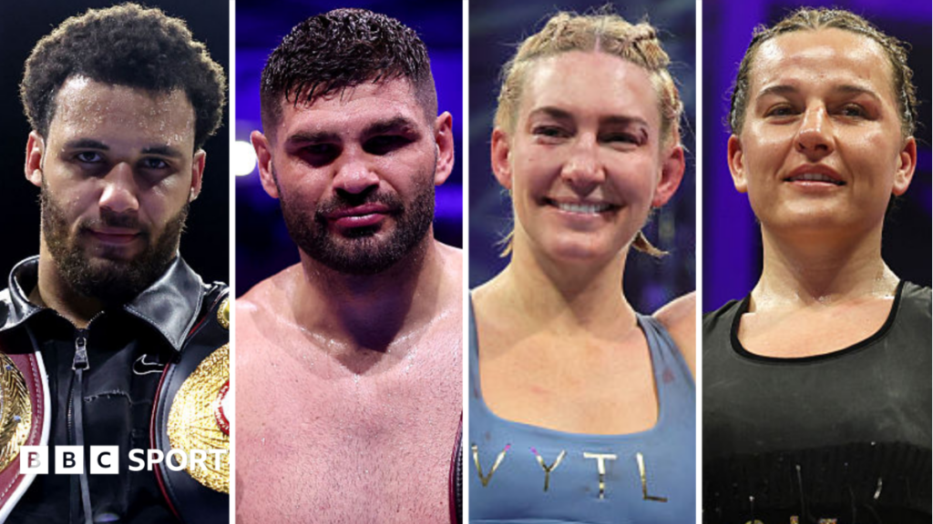 Moses Itauma, Filip Hrgovic, Mikaela Mayer and Chantelle Cameron