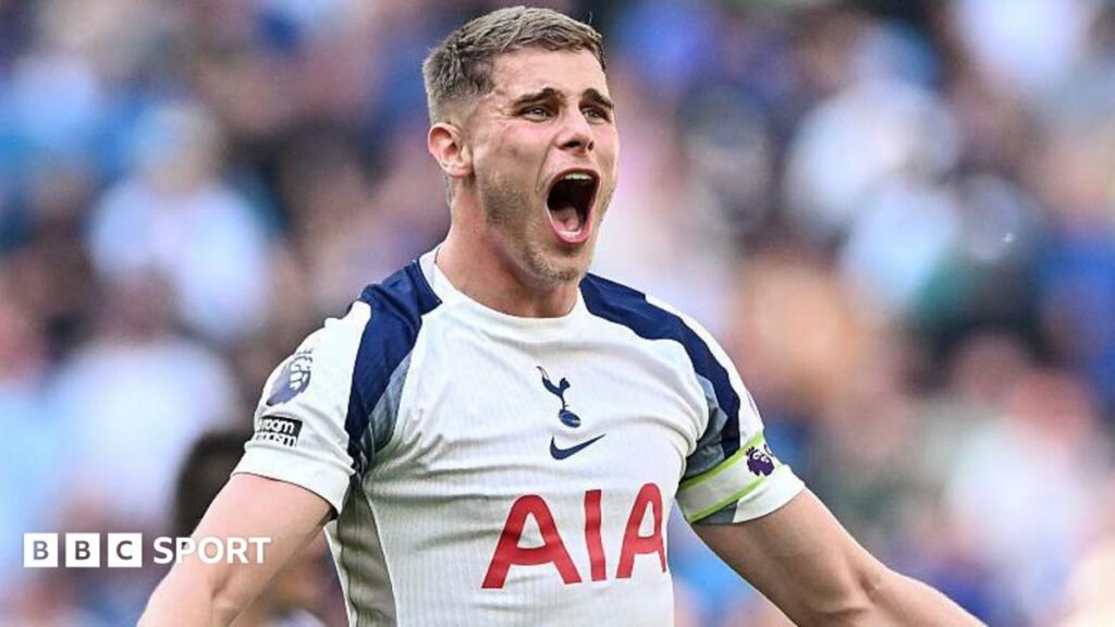 Micky van de Ven: Tottenham defender signs new long-term deal Micky van de Ven of Tottenham Hotspur celebrates his team's goal during the Premier League match between Tottenham Hotspur and Everton at Tottenham Hotspur Stadium