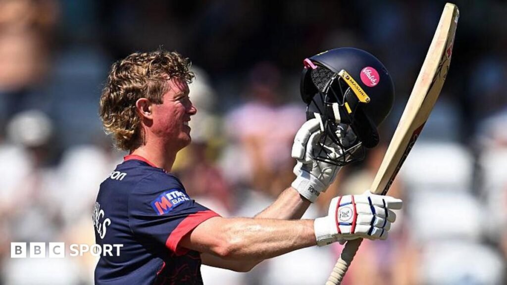 One-Day Cup: Lancs, Leics, Notts, Middlesex, Yorks & Durham qualify for knockout stages Keaton Jennings smiles as he raises his bat and helmet to celebrate his century for Lancashire against Somerset at Taunton on Tuesday, 11 August, 2026