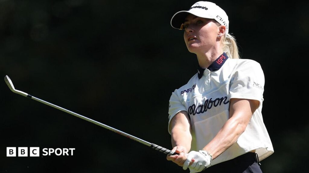 PIF London Championship: Charley Hull breaks course record with 62 to close in on leader Anna Huang Charley Hull of England plays her third shot on the third hole on Day Two of the PIF London Championship at The Centurion Club