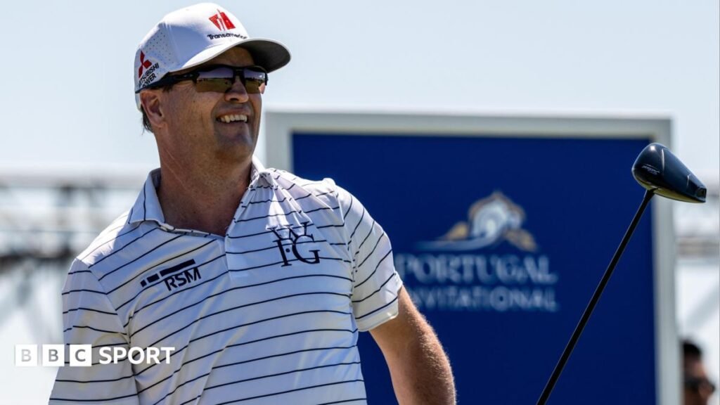 Padraig Harrington denied by Zach Johnson in Portugal Invitational Zach Johnson hits a driver at The Els Club