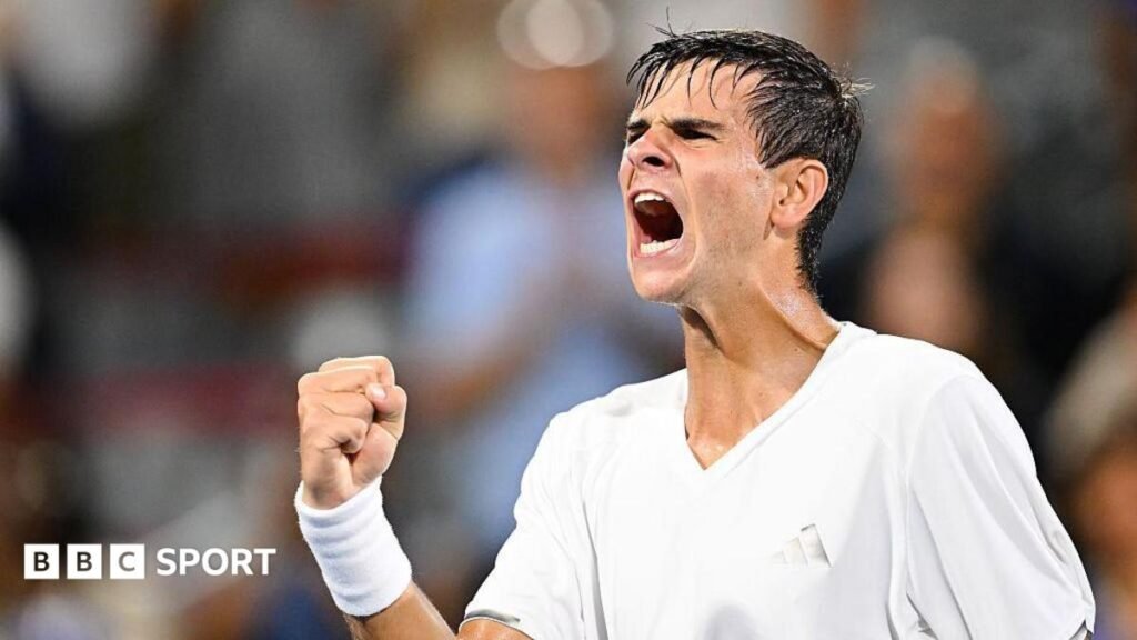 Rafael Jodar: ATP record set to be broken by teenage tennis sensation at Canada Open Tennis player Rafael Jordan roars in celebration after winning a point at the Canadian Open in Montreal