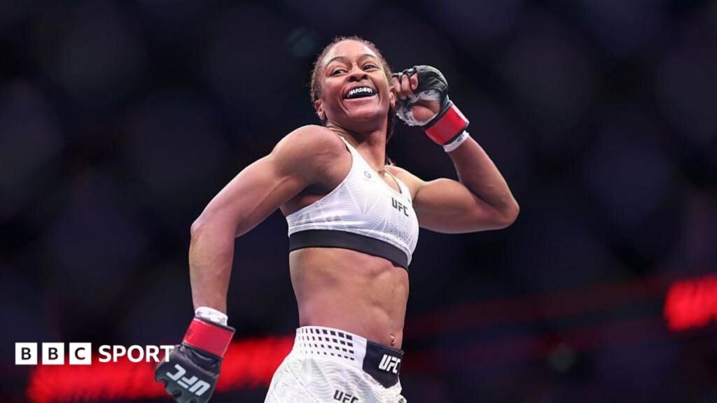 Shanelle Dyer: UFC star credits MMA with keeping her off the ‘wrong path’ Shanelle Dyer celebrates beating Ravena Oliveira at UFC London in March