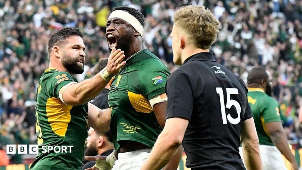 Siya Kolisi celebrating