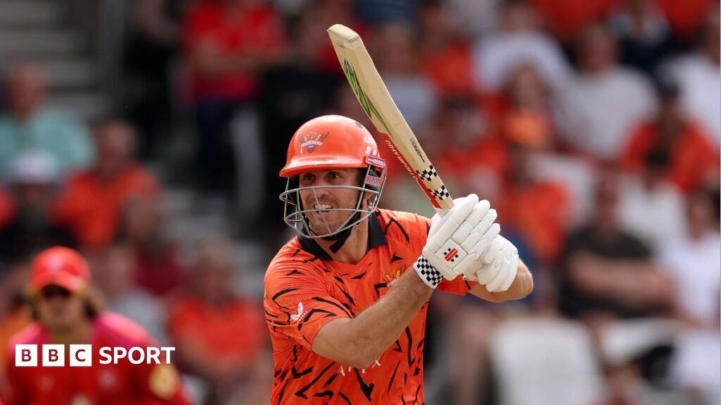 The Hundred 2026 results: Sunrisers Leeds close to qualification after Welsh Fire win Mitchell Marsh batting for Sunrisers Leeds
