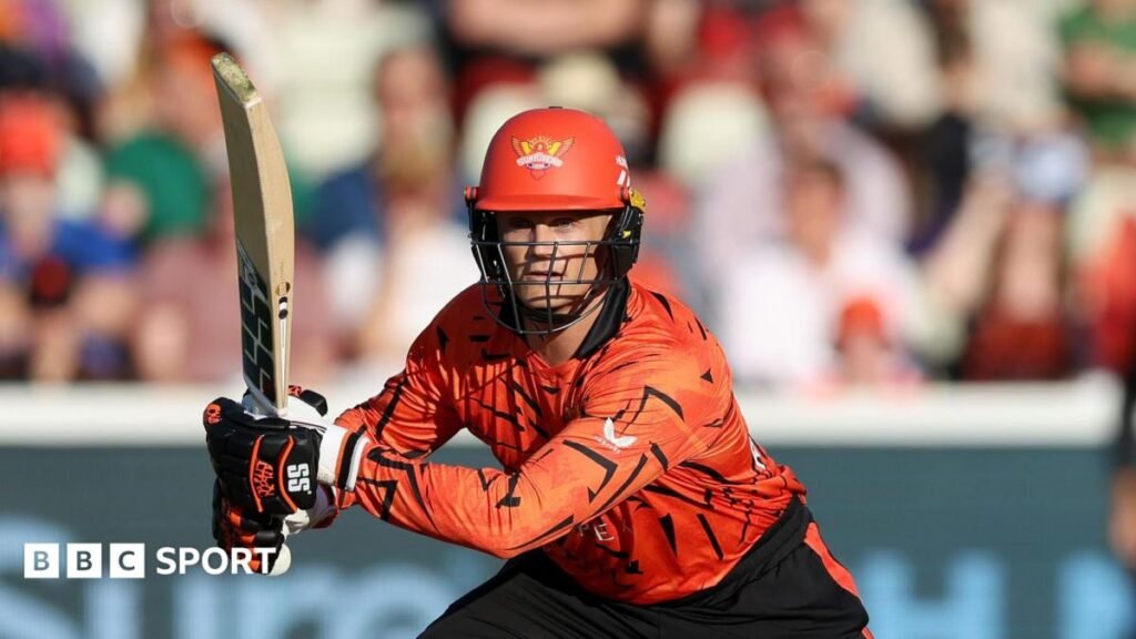 The Hundred 2026 results: Sunrisers Leeds win to move second and eliminate Birmingham Phoenix Ryan Rickelton batting for Sunrisers Leeds with a raised bat