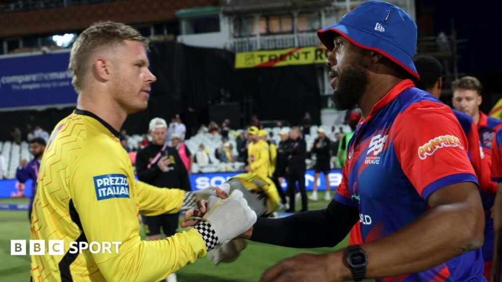 The Hundred 2026 results: Trent Rockets face nervous wait to reach final after Tristan Stubbs and Marcus Stoinis inspire Southern Brave to six-wicket win Trent Rockets captain Sam Billings and Southern Brave skipper Chris Jordan embrace after their match in the Hundred