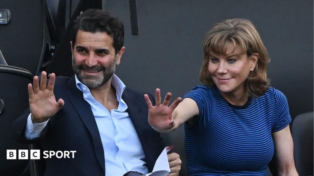 West Ham United: David Gold’s family agree sale of 25% stake to Amanda Staveley consortium Former Newcastle United shareholders Mehrdad Ghodoussi (L) and Amanda Staveley wave from the directors' box