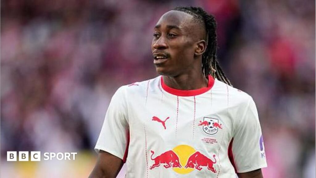 Yan Diomande: Real Madrid sign Ivory Coast winger from RB Leipzig Yan Diomande looking on