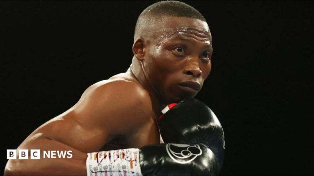 Zolani Tete is seen during a boxing match