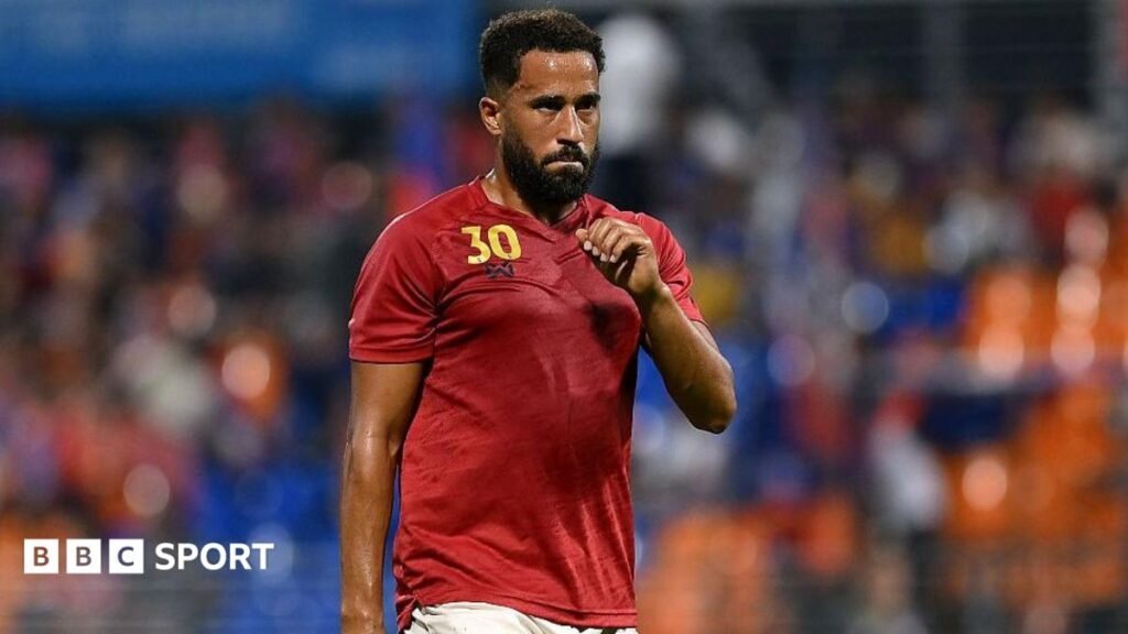 Andros Townsend: Being run over by pitch roller was ‘terrifying’ Andros Townsend of Kanchanaburi Power FC looks on prior to the Thai League 1 match between Port FC and Kanchanaburi Power FC at PAT Stadium