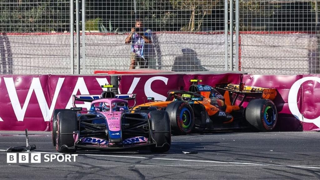 Azerbaijan Grand Prix: Lando Norris says Franco Colapinto should be banned for causing Baku accident Debris is strewn over the Baku circuit after Alpine's Pierre Gasly and McLaren's Lando Norris were knocked out of the race by Alpine's Franco Colapinto
