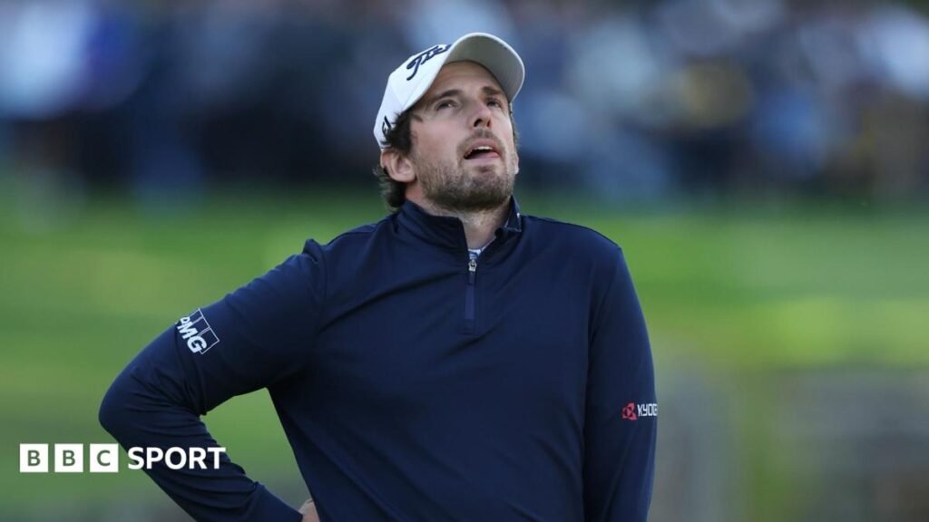 BMW PGA Championship: Manuel Elvira devastated as JJ Spaun triumphs at Wentworth Manuel Elvira looks to the sky