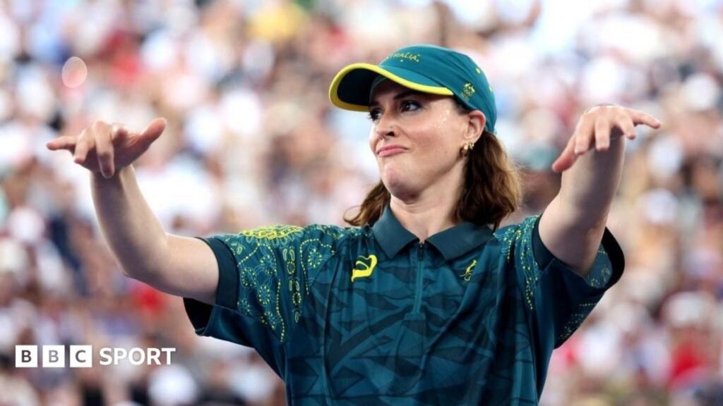 Breaker Raygun on processing what happened at Paris 2024 Olympics Australian breakdancer Rachael Gunn - aka B-Girl Raygun - performs at the Paris 2024 Olympics.