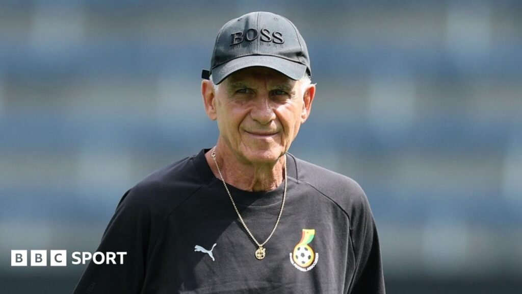 Carlos Queiroz: Ghana reappoint former Manchester United coach as boss Carlos Queiroz is seen wearing a black Ghana training shirt, a necklace and a baseball cap with the word 'boss' on it