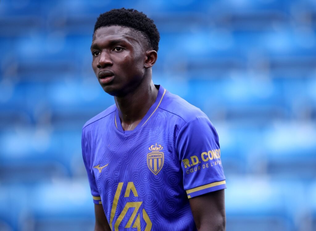 Lamine Camara of AS Monaco looks on during the pre-season friendly match between Nottingham Forest and AS Monaco