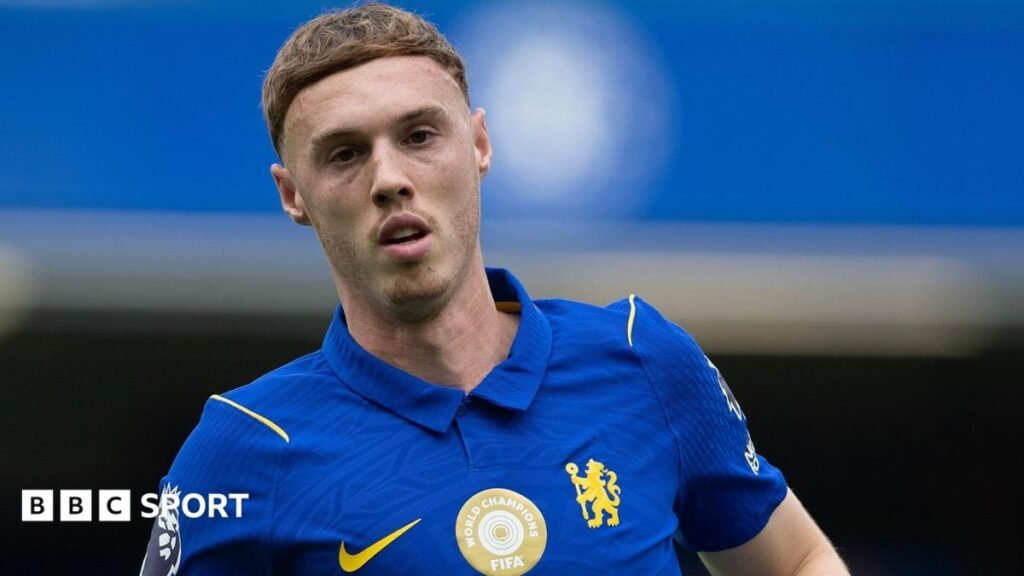 Cole Palmer set to withdraw from England squad after recall Chelsea forward Cole Palmer, wearing, the club's blue home kit, looks at the camera during a Premier League match