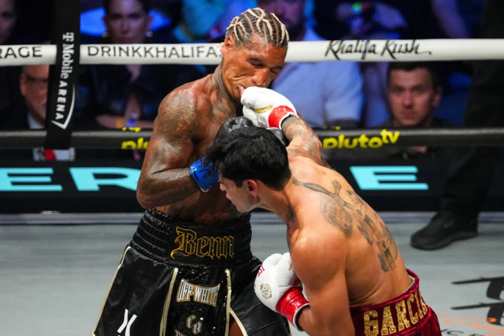 Conor Benn taken to hospital following stoppage loss to Ryan Garcia Abass Baraou BEATS Hometown Hero Santillan, Takes WBO Title