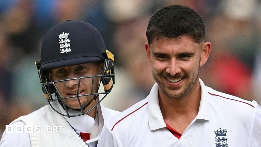 Shan Masood wipes his tongue across his top lip as he walks off after being dismissed during the Edgbaston Test