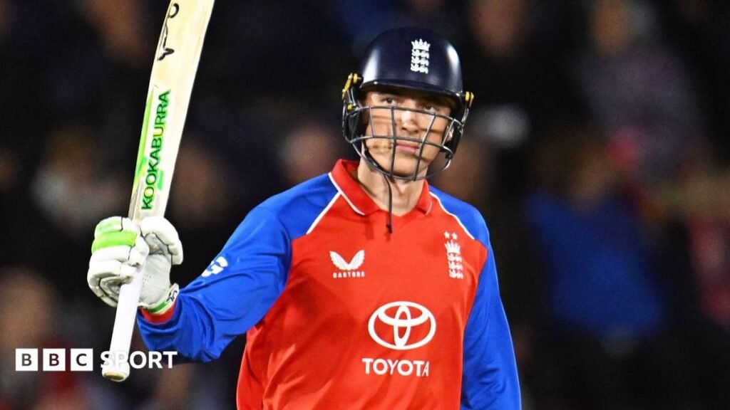 England vs Sri Lanka: Tom Banton and Liam Dawson impress as hosts secure T20 series win in Cardiff England's Jamie Overton celebrates the wicket of Sri Lanka batter Kamindu Mendis