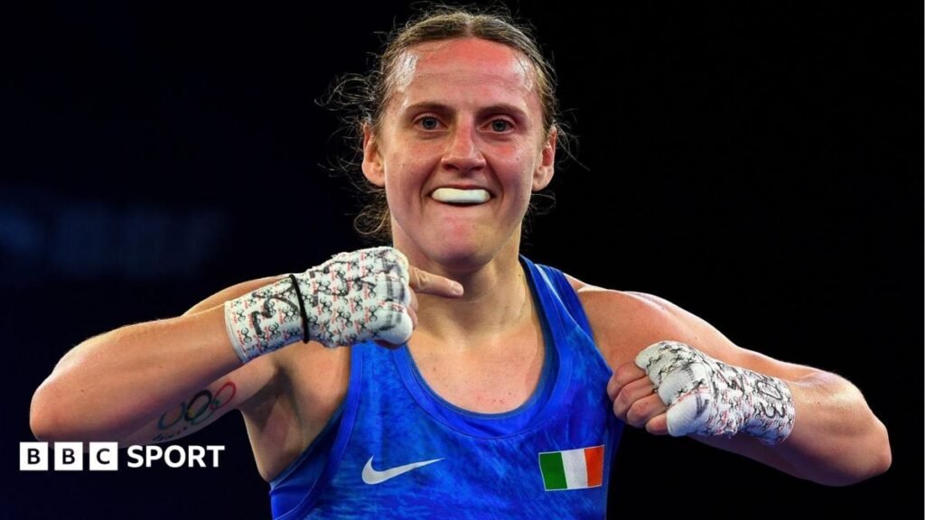 European Boxing Championships: Walsh and O’Rourkes advance but McConnell and Gallagher exit Michaela Walsh celebrates her win