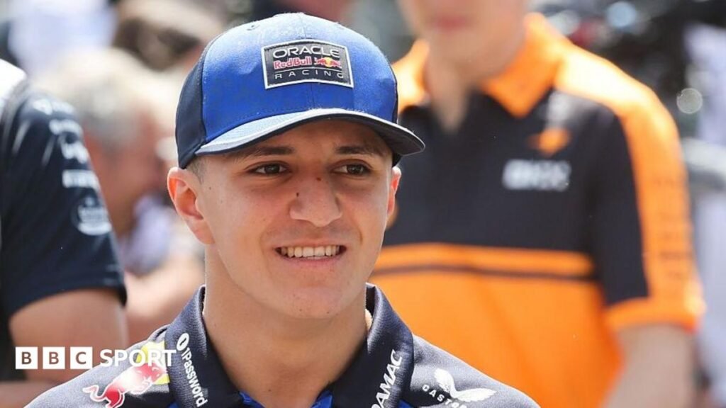 Isack Hadjar after an F1 race