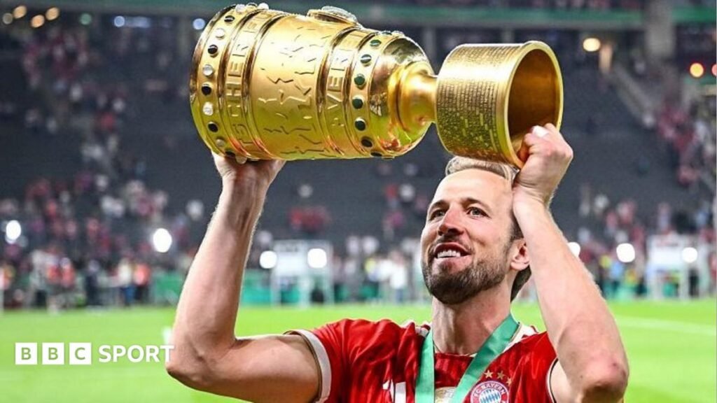 Harry Kane: Europe’s top scorer plays like a midfielder – we asked him to break down his game A stylistic collage of Harry Kane, the Ballon d'Or and Vincent Kompany
