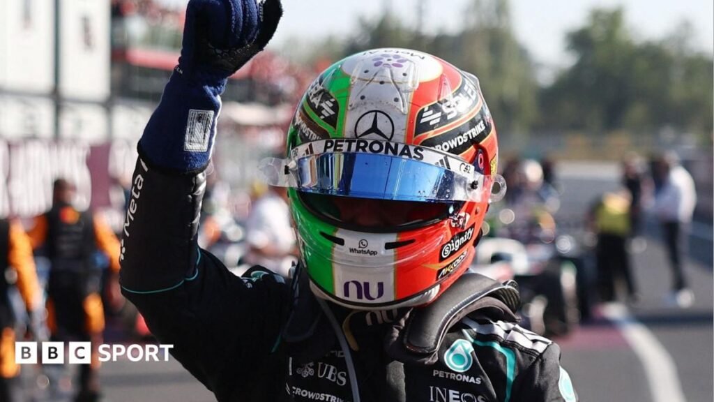 Italian Grand Prix result: Kimi Antonelli passes George Russell for stunning Monza win from 19th on grid Kimi Antonelli clenches his right fist in celebration after getting out of his car following his win in the Italian Grand Prix
