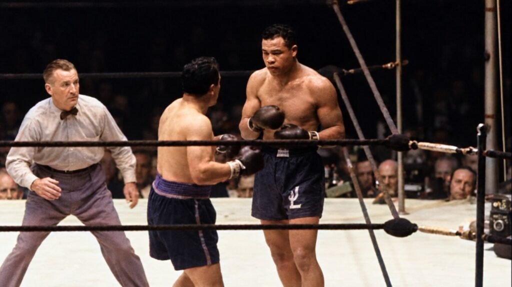 Joe Louis Crushes Tami Mauriello After Early Scare Joe Louis Crushes Tami Mauriello After Early Scare