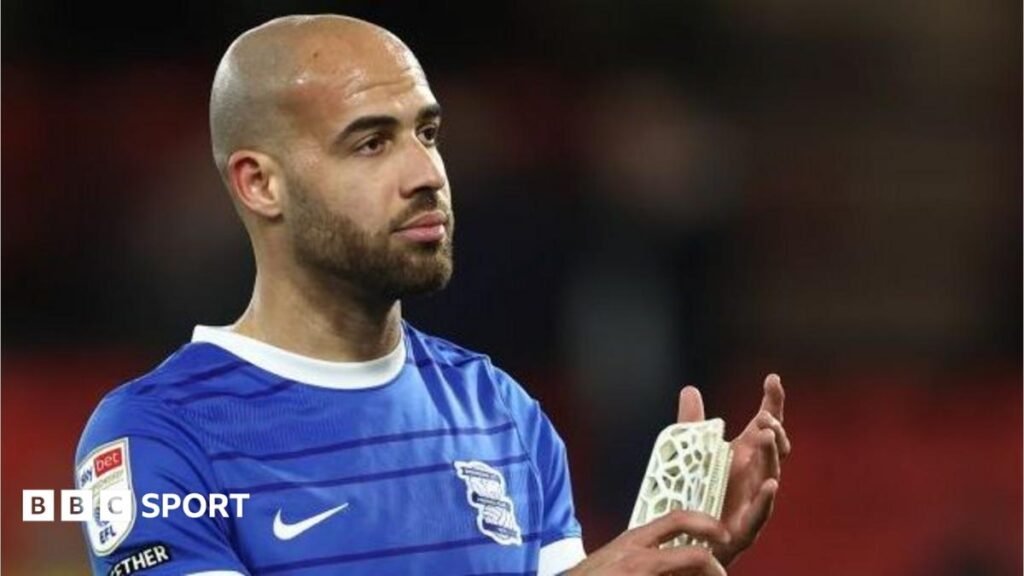 Jordan Graham: Former Birmingham winger in hospital after serious road traffic accident Jordan Graham in blue Birmingham shirt