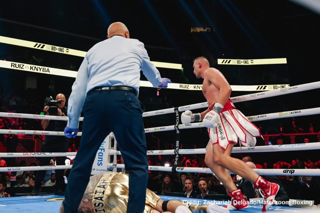 Knyba Upsets Andy Ruiz Jr. In Newark Image: Knyba Upsets Andy Ruiz Jr. in Newark