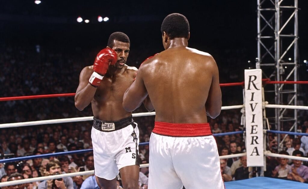Image: Michael Spinks Denies Larry Holmes His Marciano Moment