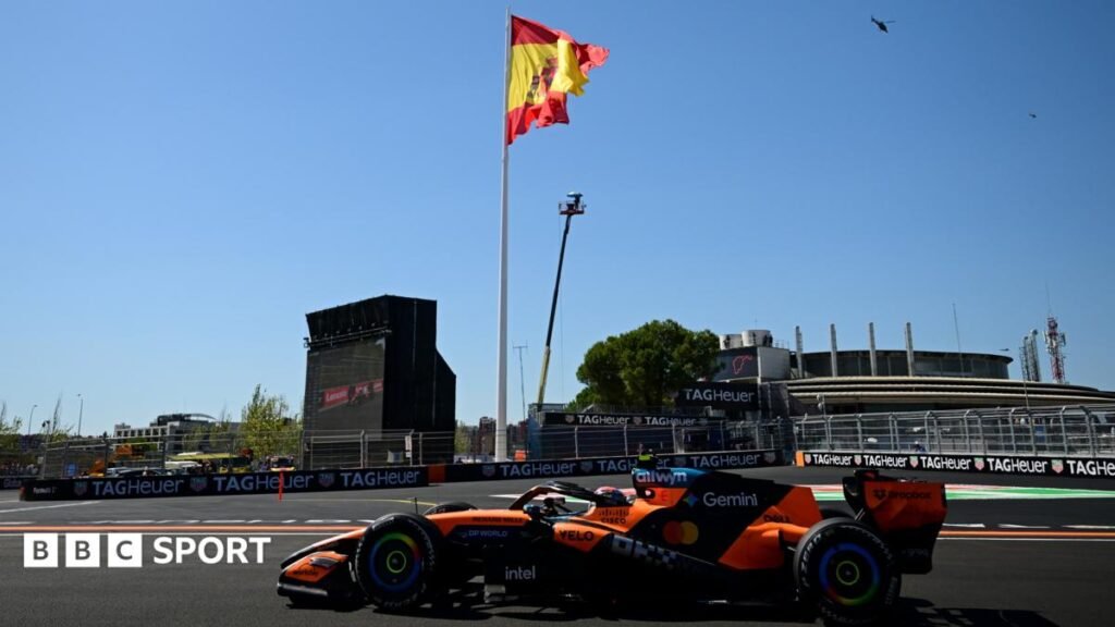 Action at the Madring  with a Spanish flag flying