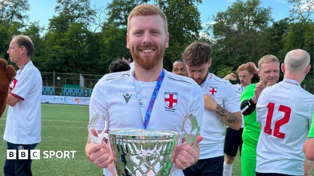 England's team pose with the Transplant World Cup