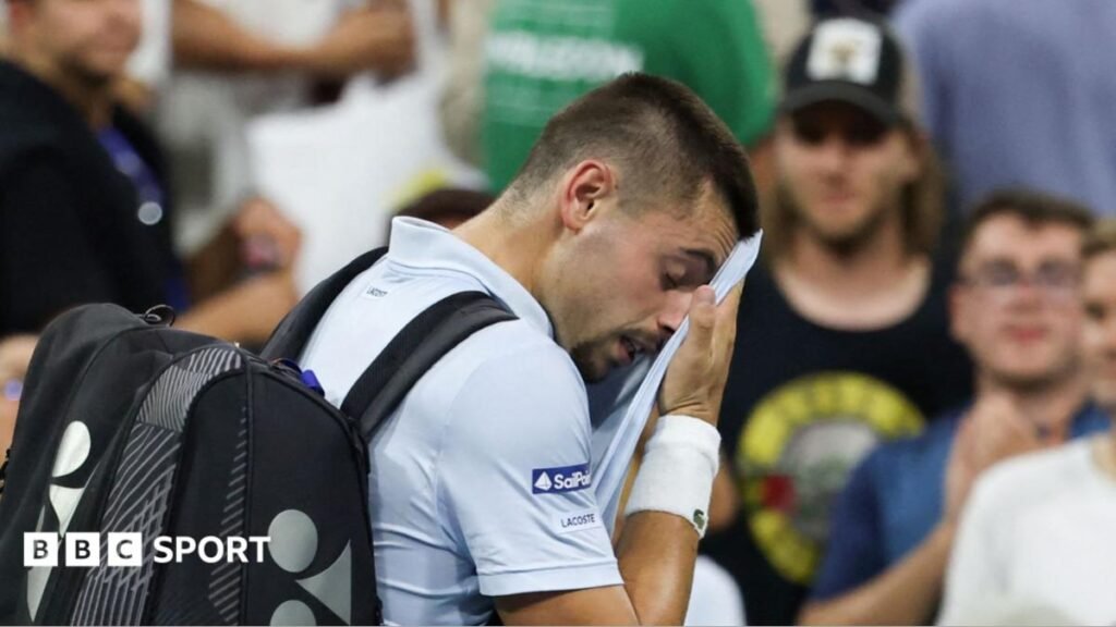 US Open 2026 results: Lucky loser Arthur Gea is beaten by Botic van de Zandschulp in New York classic Arthur Gea wipes his face as he walks off court at the US Open