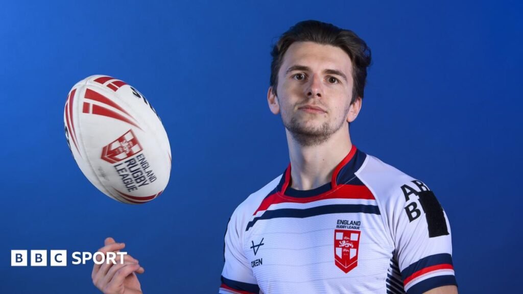 Wheelchair Rugby League World Cup: England name 10-player squad Rob Hawkins dives forward to score a try for Halifax