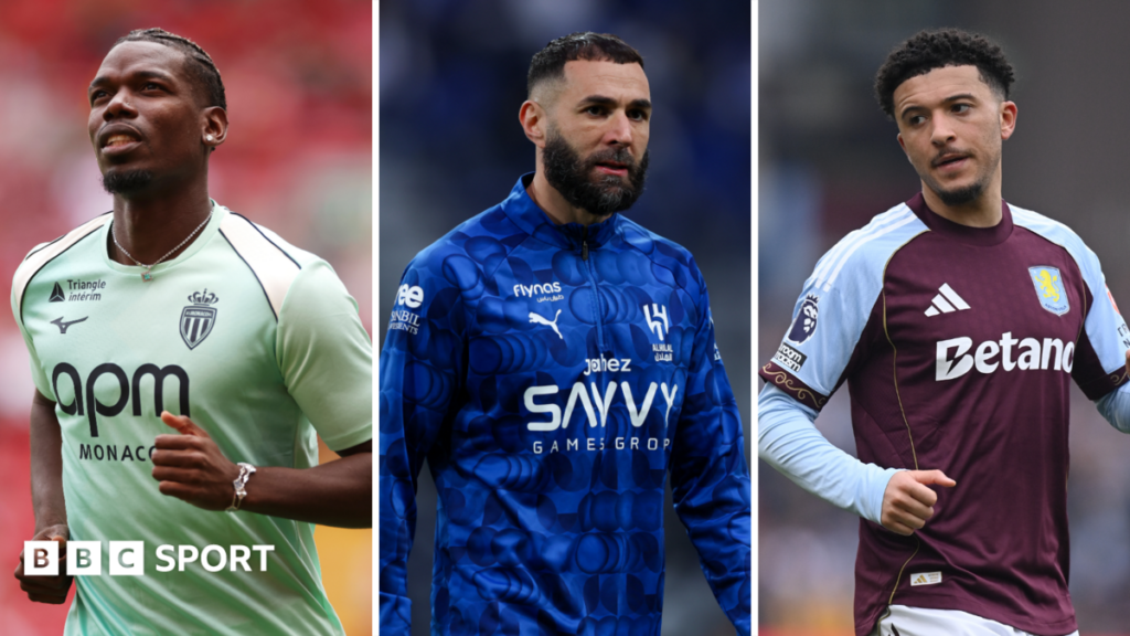 Who are the free agents after transfer deadline day? Paul Pogba, Karim Benzema and Jadon Sancho