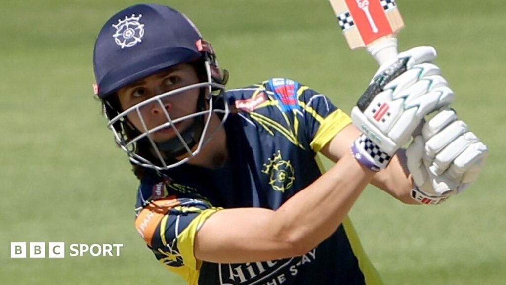 Women’s One-Day Cup: Hampshire beat Surrey to reach final Maia Bouchier plays a shot for Hampshire