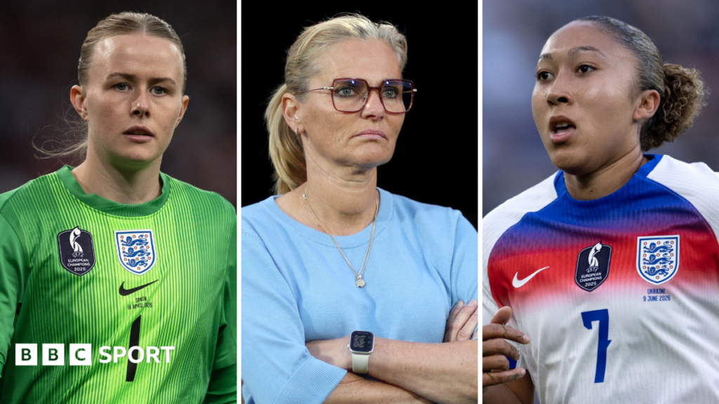 Women’s Super League: Does WSL have a homegrown problem? Puple and white football, sitting on grass, with The FA Women's National League written across the middle