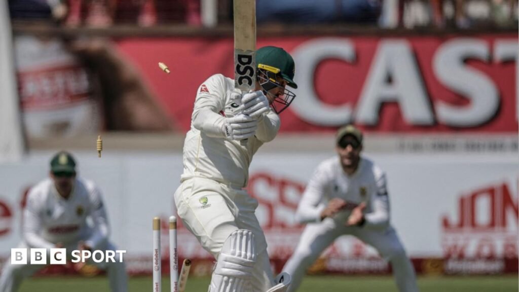 Nic Maddinson is bowled by Marco Jansen