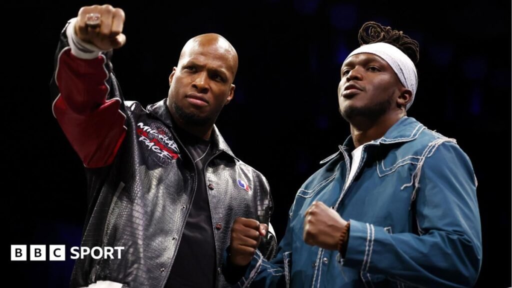 Former UFC fighter Michael 'Venom' Page stood next to Misfots co-founder KSI