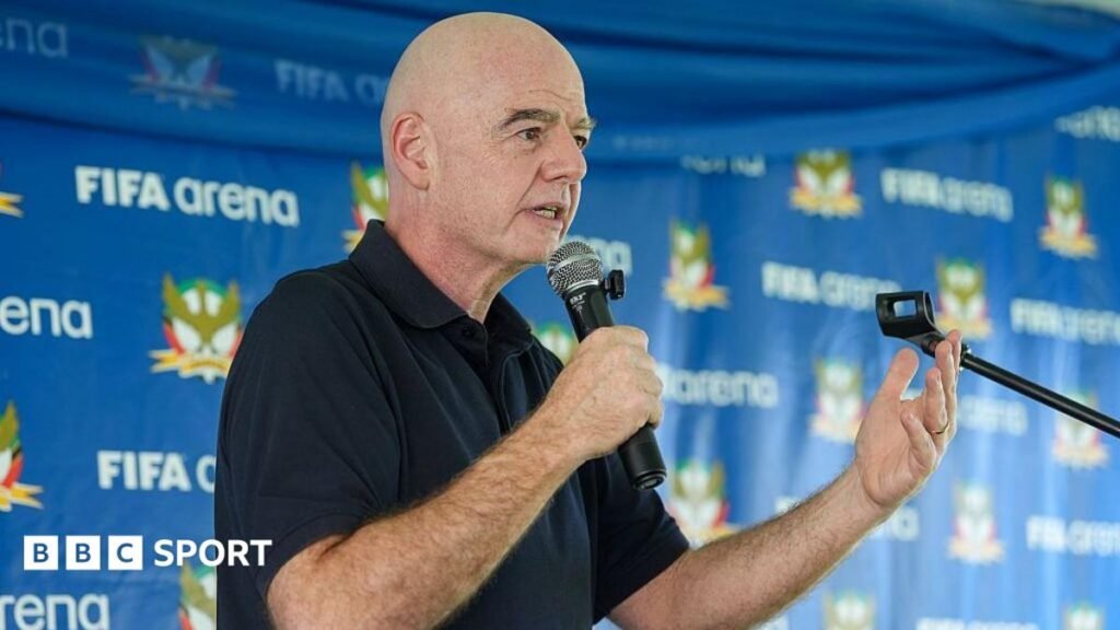 Fifa president Gianni Infantino during the Fifa Arena inauguration meeting